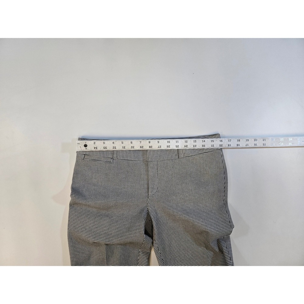 Banana Republic Sloan Fit Pants Womens 6 Black White Houndstooth Slim Ankle - Picture 6 of 13